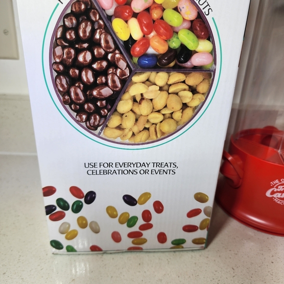 Candy Dispenser Handy Gourmet Red New In Box 3 Sections 360° Rotation - Picture 13 of 13